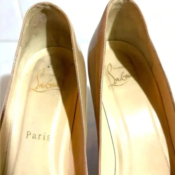 Christian Lounoitin nude size 38 pigalle follies pointed toe pump the shoe - Picture 8 of 10